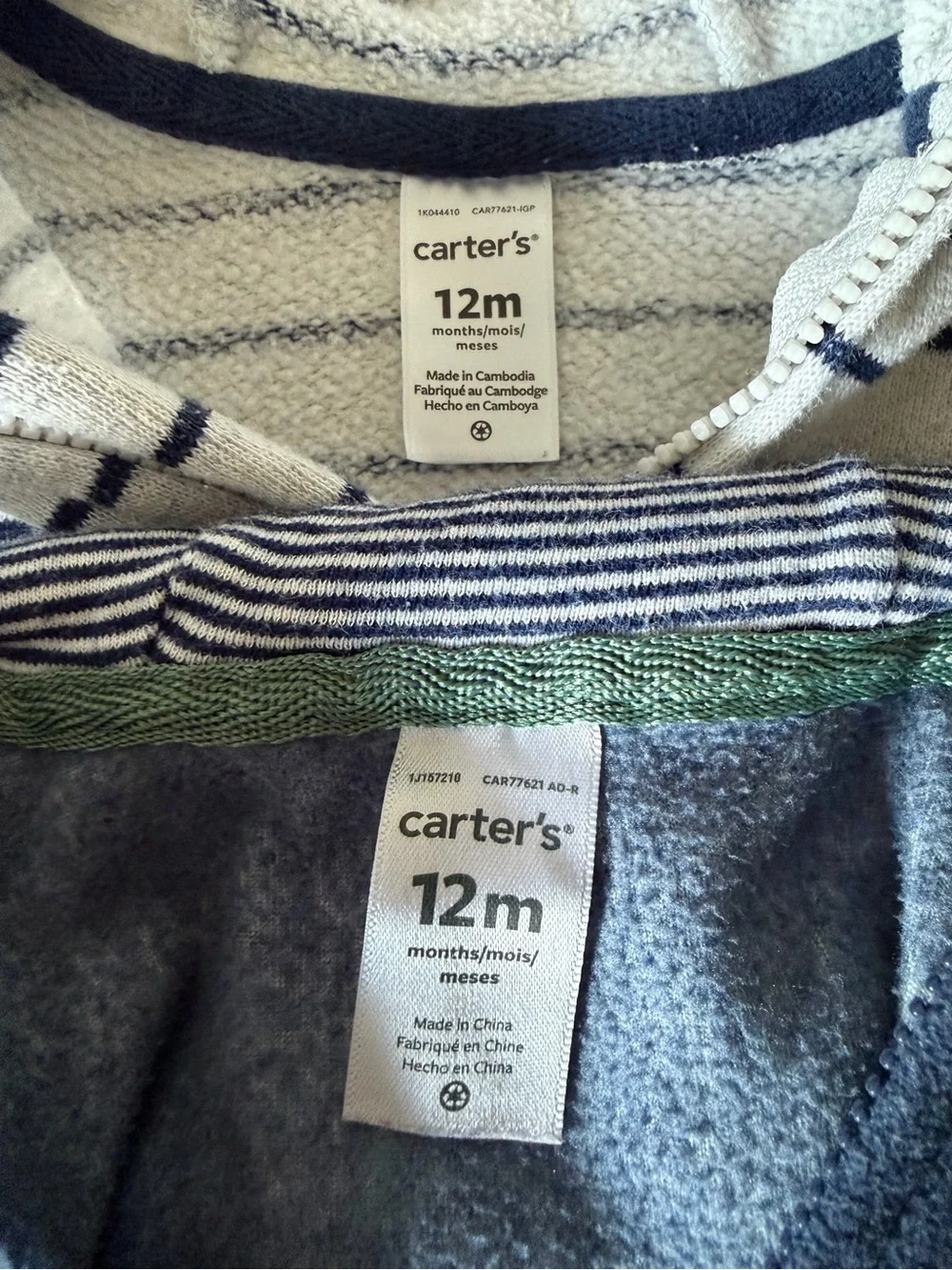 Carter's Hooded One-Piece Footie Set